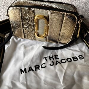 Marc Jacobs Metallic Gold Crossbody Bag